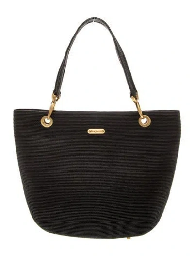 Pre-owned Eric Javits Straw Tote In Black
