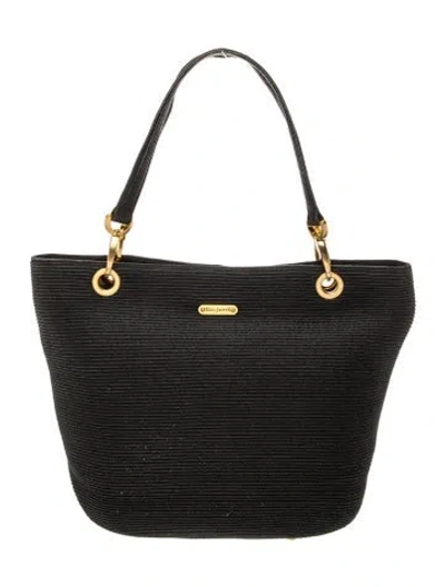 Pre-owned Eric Javits Straw Tote In Black