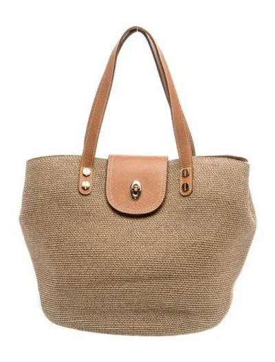 Pre-owned Eric Javits Straw Tote In Brown