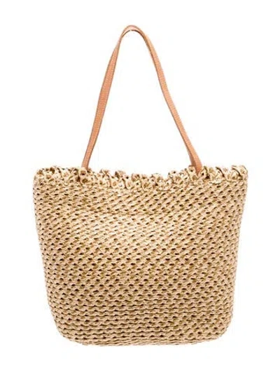 Pre-owned Eric Javits Straw Tote In Brown