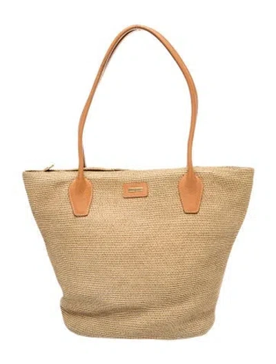 Pre-owned Eric Javits Straw Tote In Brown