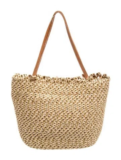 Pre-owned Eric Javits Straw Tote In Brown