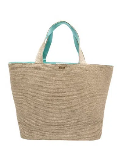Pre-owned Eric Javits Straw Tote In Metallic/neutrals