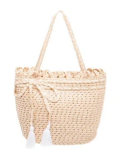 Pre-owned Eric Javits Straw Tote In Neutral