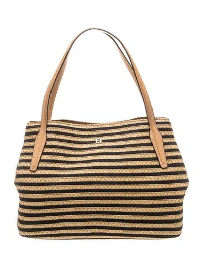 Pre-owned Eric Javits Straw Tote In Neutral