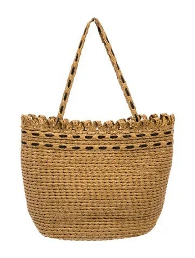 Pre-owned Eric Javits Straw Tote In Neutrals