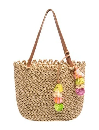 Pre-owned Eric Javits Straw Tote In Neutrals