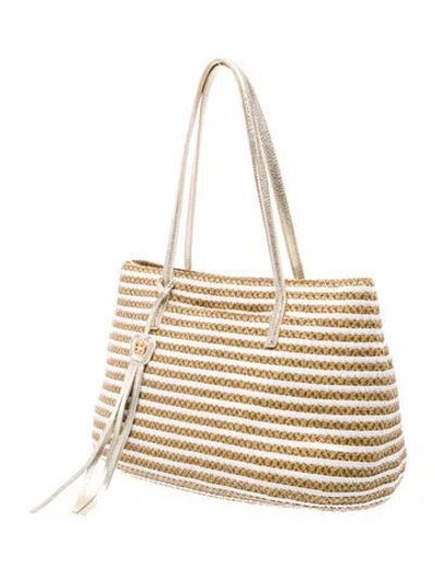 Pre-owned Eric Javits Straw Tote In Neutrals