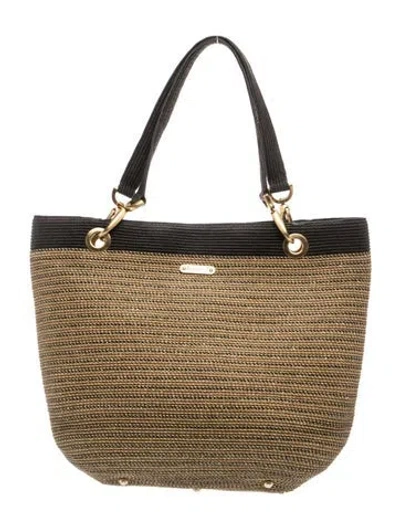 Pre-owned Eric Javits Straw Tote In Neutrals