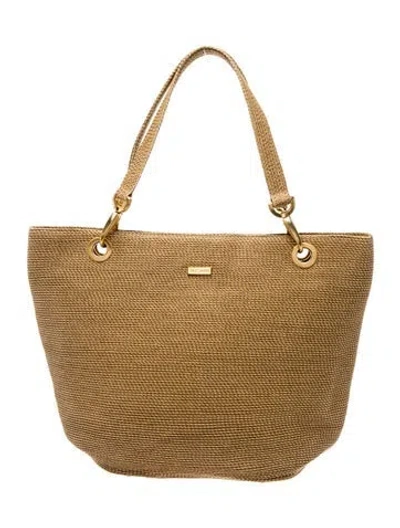 Pre-owned Eric Javits Straw Tote In Neutrals