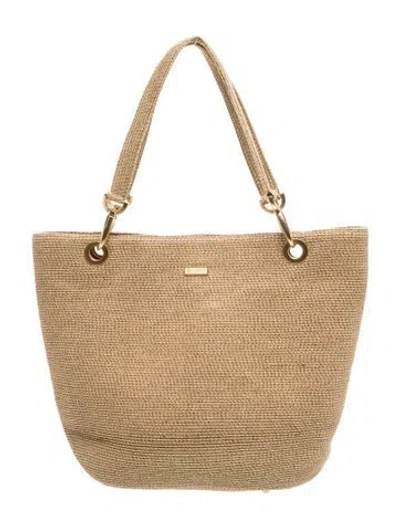 Pre-owned Eric Javits Straw Tote In Neutrals