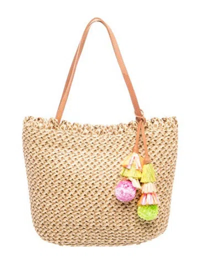 Pre-owned Eric Javits Straw Tote In Neutrals