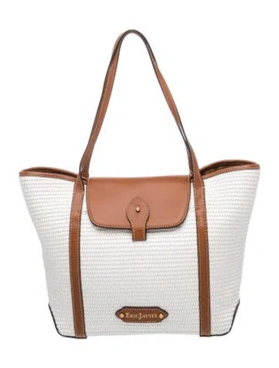 Pre-owned Eric Javits Straw Tote W/ Tags In Neutrals