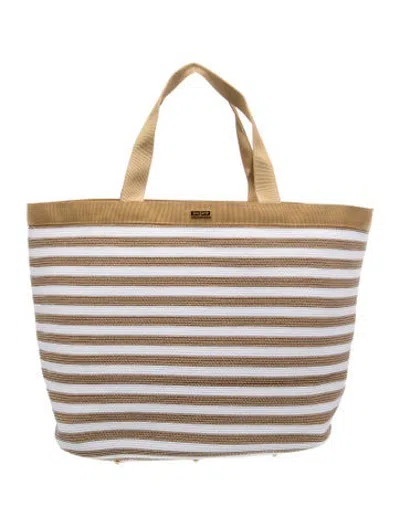 Pre-owned Eric Javits Straw Tote In White