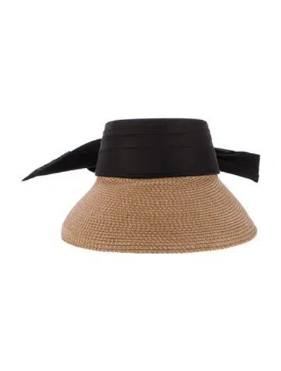 Pre-owned Eric Javits Straw Visor Hat In Multi