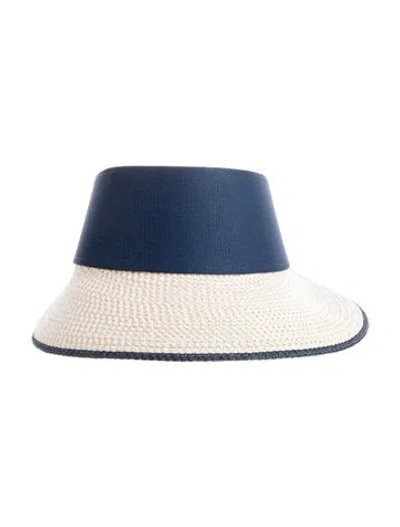Pre-owned Eric Javits Straw Visor In Neutrals