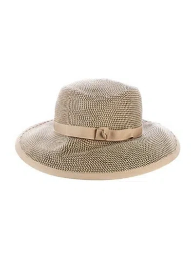 Pre-owned Eric Javits Straw Visor In Neutrals