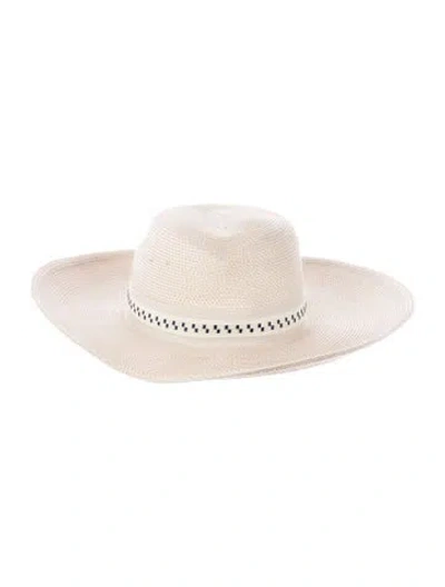 Pre-owned Eric Javits Straw Western Hat In Neutrals