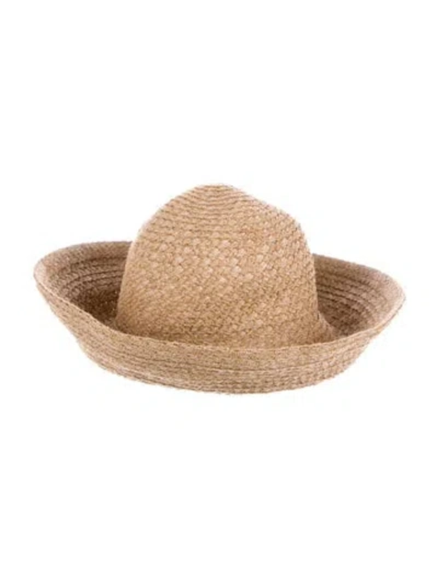Pre-owned Eric Javits Straw Wide Brim Hat In Neutral