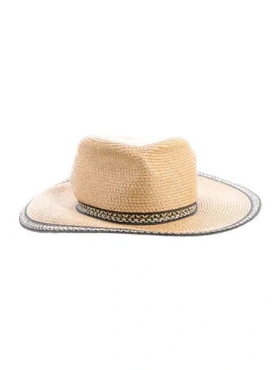Pre-owned Eric Javits Straw Wide Brim Hat In Neutrals