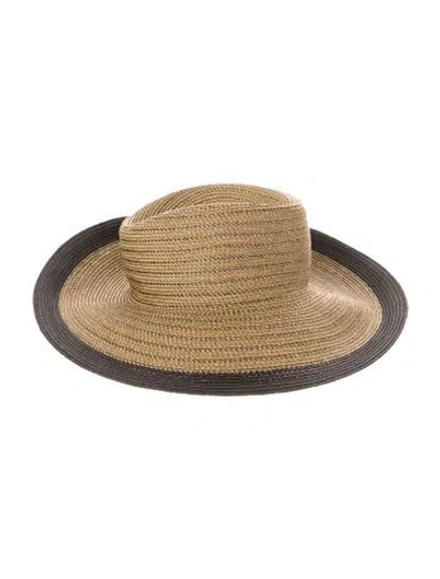 Pre-owned Eric Javits Straw Wide Brim Sun Hat