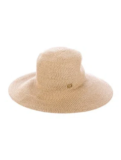 Pre-owned Eric Javits Straw Wide Brimmed Hat W/tags In Neutral