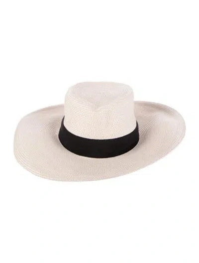 Pre-owned Eric Javits Straw Wide-brimmed Hat In Neutrals