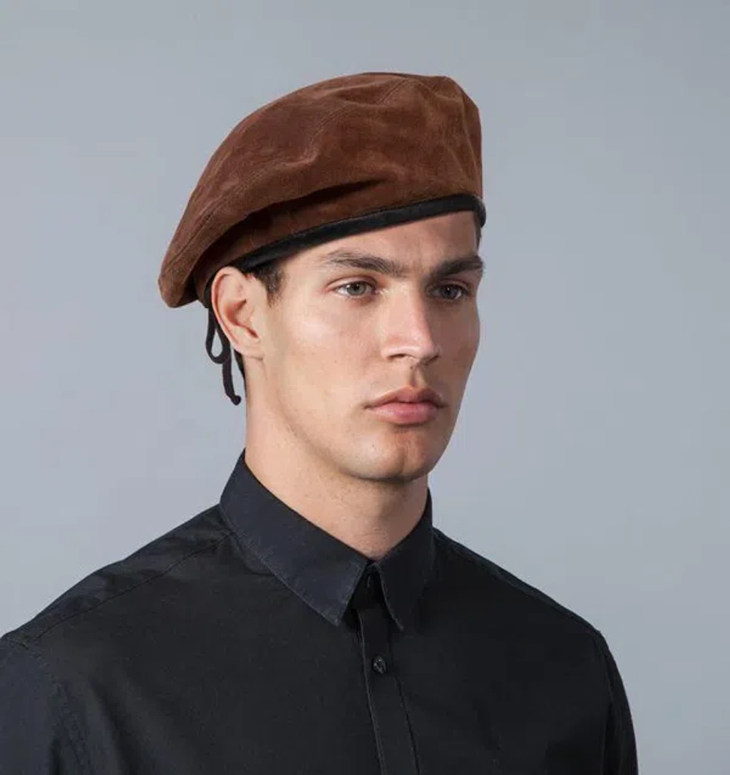 Eric Javits Suede Beret Hat Late 90s Luxury $150 Retail ERIC JAVITS Black Faux Suede Beret Hat Lined | eBay main image 4