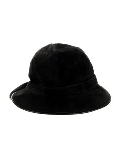 Pre-owned Eric Javits Suede Fedora In Black