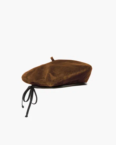 Eric Javits Suede Kate Beret In Brown