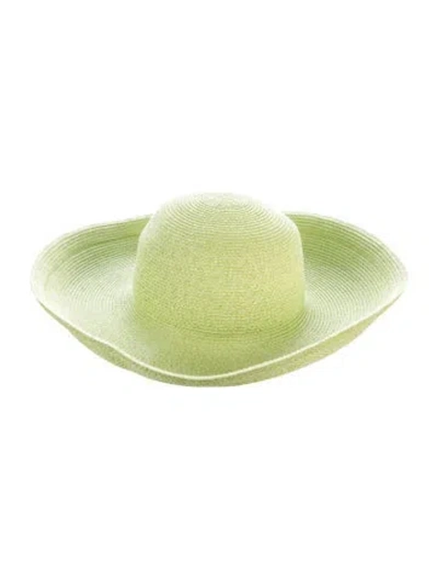 Pre-owned Eric Javits Summer Hat In Green