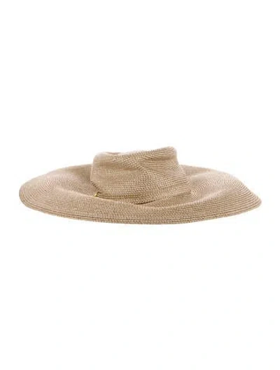 Pre-owned Eric Javits Sun Hat In Brown