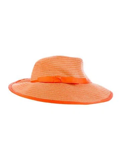 Pre-owned Eric Javits Sun Hat In Orange