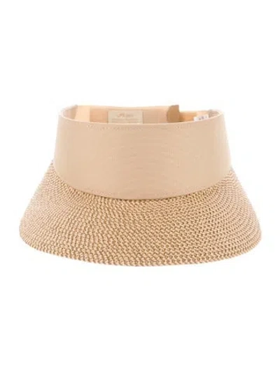 Pre-owned Eric Javits Sun Visor Hat In Neutrals
