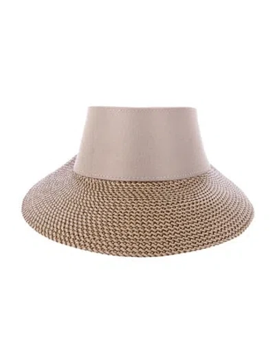 Pre-owned Eric Javits Eric  Javits Sun Visor In Neutral