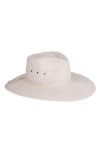 ERIC JAVITS SUNSHADE STRAW FEDORA HAT