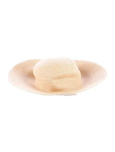 Pre-owned Eric Javits Synthetic One Size Straw Hat In Neutrals