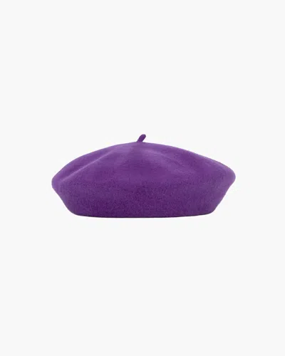 Eric Javits Tanya Wool Beret In Purple