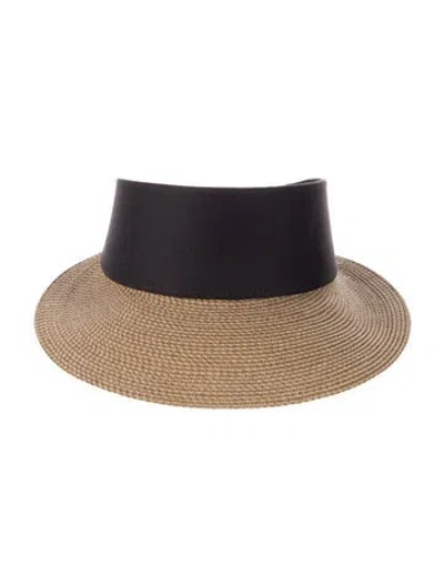 Pre-owned Eric Javits Visor Hat In Black