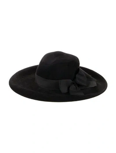 Pre-owned Eric Javits Wide Brim Hat In Black