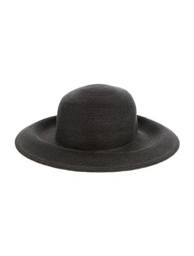 Pre-owned Eric Javits Wide Brim Hat In Black