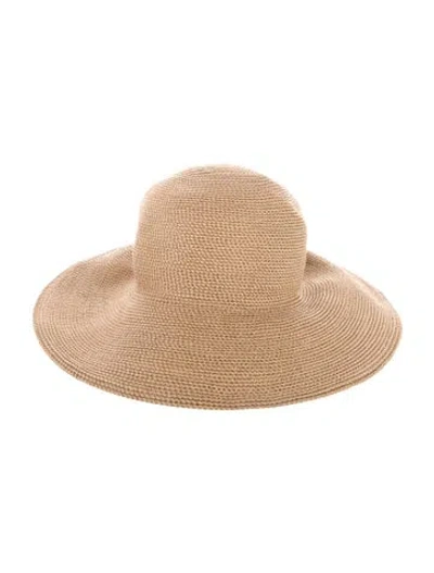 Pre-owned Eric Javits Wide Brim Hat In Neutral