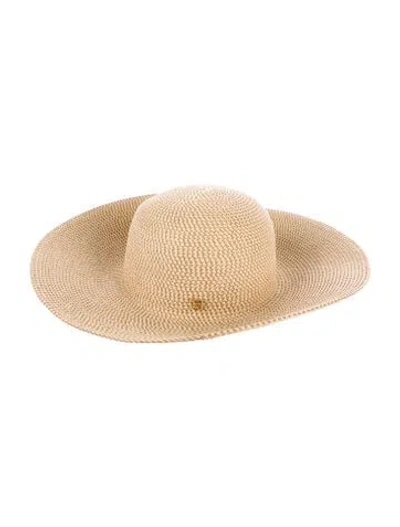 Pre-owned Eric Javits Wide Brim Hat In Neutral
