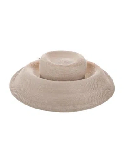 Pre-owned Eric Javits Wide Brim Hat In Neutral