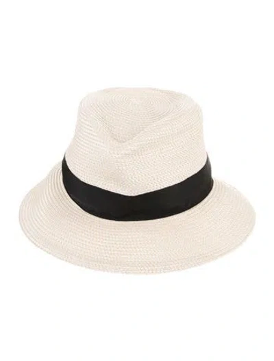 Pre-owned Eric Javits Wide Brim Hat In Neutrals