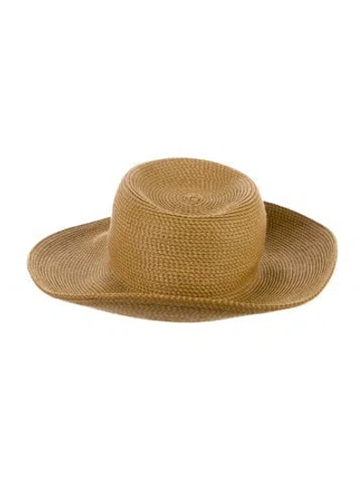 Pre-owned Eric Javits Wide Brim Straw Hat In Neutral
