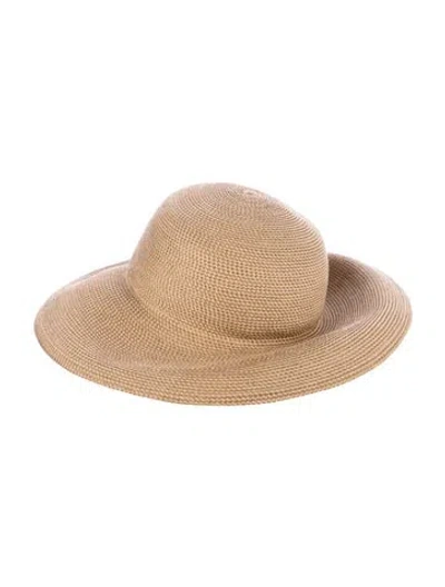 Pre-owned Eric Javits Wide Brim Sun Hat In Neutral