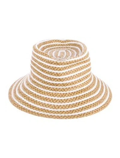 Pre-owned Eric Javits Wide Brim Sun Hat In Neutral