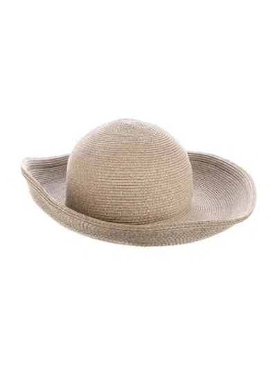Pre-owned Eric Javits Wide Brim Sun Hat In Neutral
