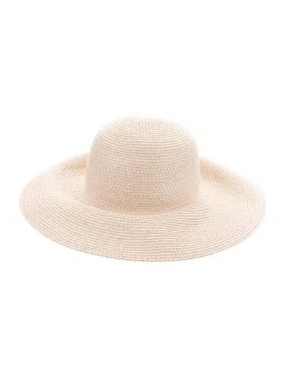 Pre-owned Eric Javits Wide Brim Sun Hat In Neutral